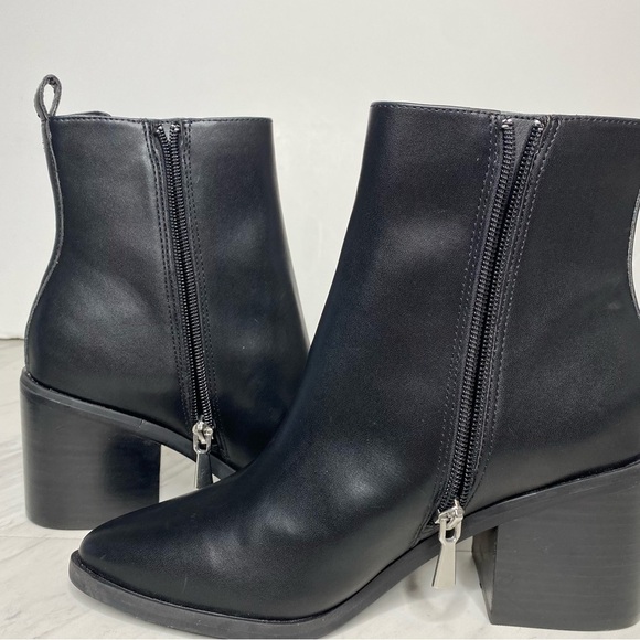 New! BP Baylee Black Faux Leather Bootie 7M - Picture 6 of 14